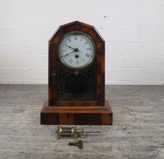 Large Antique 19th Century Jerome & Co Mantle Clock With Key.