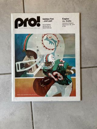 Baltimore Colts Vs Philadelphia Eagles 1974 Football Program Indianapolis