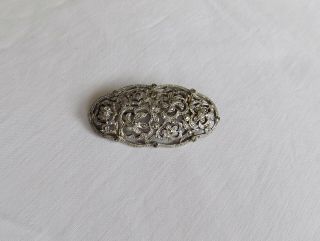 Vintage Flower Brooch with Marcasite Stones 2