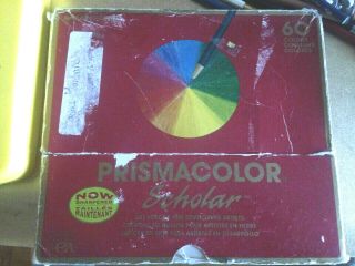 Vintage Berol Prismacolor 60 Colored Pencil Set Box Crayons Pour Artistes