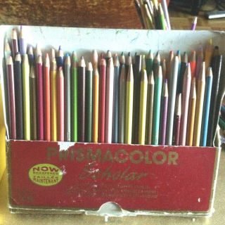 Vintage Berol Prismacolor 60 Colored Pencil Set Box Crayons pour artistes 2