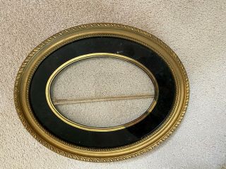 Antique Oval Gilt Wood And Glass Picture Frame 1900 - 1940