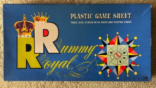 Vintage 1937 Whitman Rummy Royal Game No.  5633:98 Plastic Game Sheet Fun