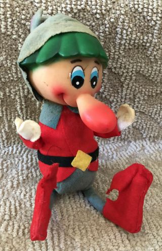 Antique Christmas Big Nose Elf Figurine Made In Japan (1930’s - 1940’s ?) 7”