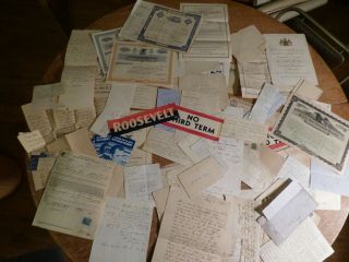 Large Group Of Vintage Documents,  Etc