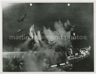 De Havilland Mosquito Rocket Attack On Ship Lysaker Norway Ww2 Orig Photo,  Bz755