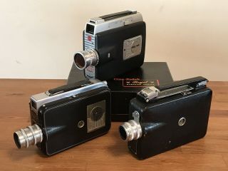 3 Vintage Cine Kodak & Keystone 16mm Movie Cameras - Work
