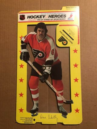 1975 Hockey Heroes Autographed Stand - Up/stick - Up Lrg: 8 Dave Schultz,  Philadelp