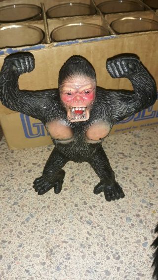 Vintage 1970s King Kong Gorilla Kaiju Monster Figure Rubber Hong Kong 7 "