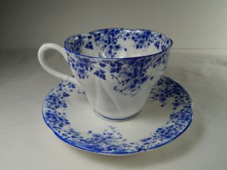 Vintage Royal Albert Dainty Blue Tea Cup and Saucer. 3