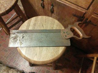 Antique Henry Disston & Sons Cast Steel 14” Back Saw