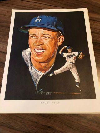 Maury Wills Union 76 Nicholas Volpe Print Los Angeles Dodgers 1962