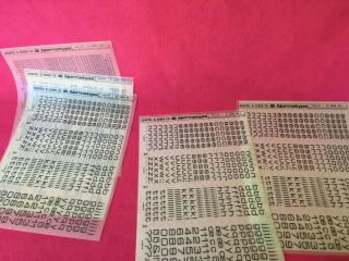 5 Sheets Vintage Dry Transfer Font Letters & Numbers Symbols Rub On Eurostyle
