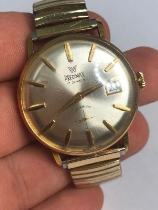 Vintage Precimax 17 Jewels Incabloc Wrist Watch 35mm