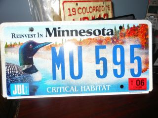 Minnesota 2006 Critical Habitat License Plate