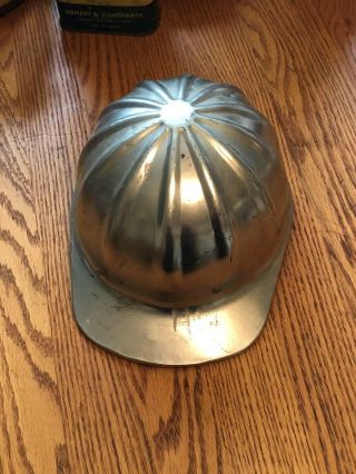 Vintage Aluminum Hard Hat,  Helmet Superlite,  Fibre - Metal Chester,  Pa Lite
