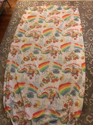 Vintage 1983 Rainbow Brite Twin Fitted Sheet