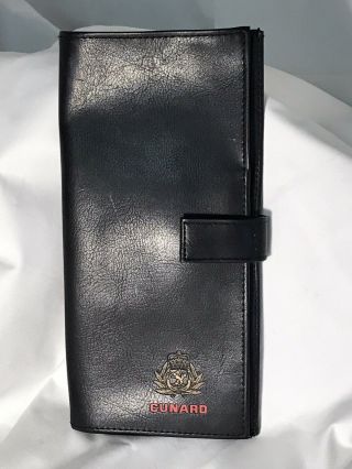 Cunard Cruise Line Leather Travel Document Holder Case