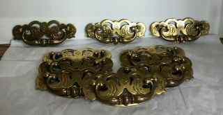 12 Vintage Brass Decorative Drawer Handles/pulls 4 1/4 " Center Kbc 2 Detail
