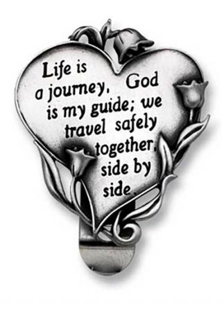 Life Is A Journey Heart Visor Clip (kvc324) Carded