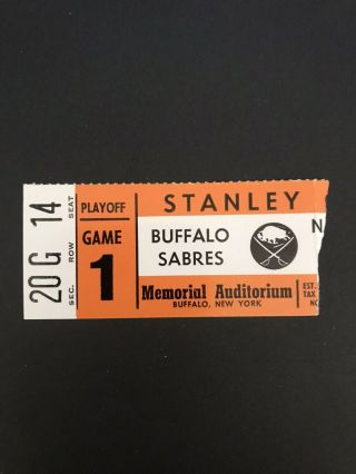1977 - 78 Buffalo Sabres Ticket Stub Playoffs Game 1 Ny Rangers - The Aud