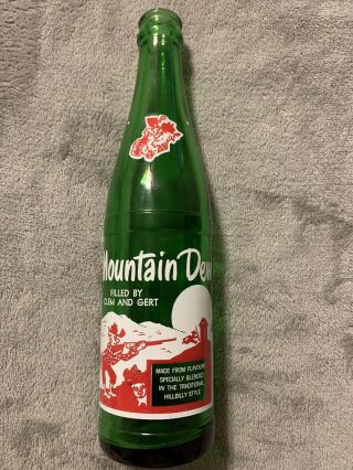 Vintage Hillbilly Mountain Dew Soda 10oz Bottle Filled By Clem And Gert Redhead