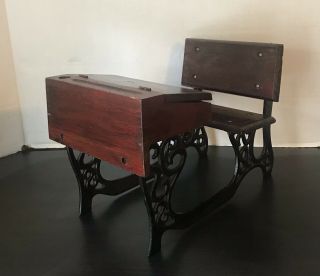 Wood School Desk For American Girl Doll Or 18” And Above Dolls