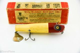 Vintage Heddon Husky Flap Tail Minnow Antique Fishing Lure Cd7