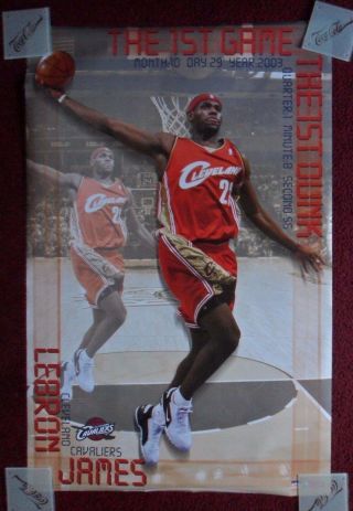 2003 Starline Basketball Poster Lebron James Cleveland Cavaliers First Game