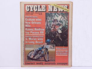 Cycle News Newspaper - July 2,  1986 - Ricky Graham - Renfrow - Rainey - S.  Moran