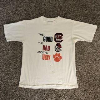 Vintage South Carolina Gamecocks T Shirt The Good Bad Ugly Uga Clemson Usa L