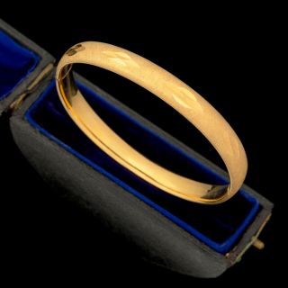Antique Vintage Art Deco 12k Gold Filled Gf Geometric Wedding Bangle Bracelet