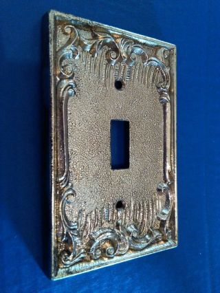 Vtg.  1 Brass Single Light Switch Cover Plate