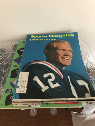 1970 Sports Illustrated Terry Bradshaw Pittsburgh Steelers Lsu Rookie Cover