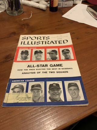 July 7,  1958 Sports Illustrated Baseball - All Star Game Al Vs Nl Mays Mantle
