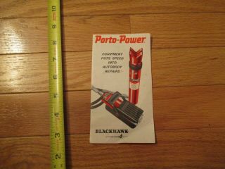 Blackhawk Porto Power Autobody Repairs Equipment Sales Brochure