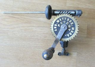 Antique Swedish Bobbin Winder And.  Mattson Mora Patent Sweden
