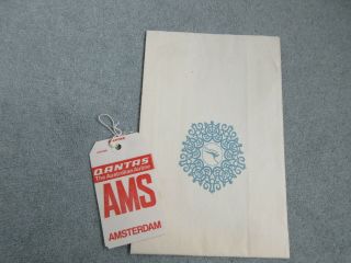 Qantas Australia Sick Bag,  Late 70s,  Bagtag