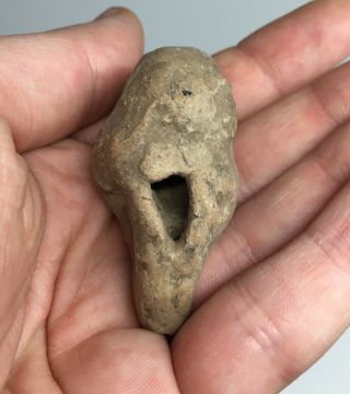 Pre - Columbian Terracotta Pottery Game Whistle Referee Ancient Artifact