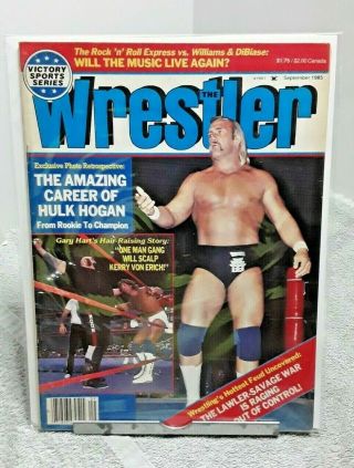 The Wrestler September 1985 Hulk Hogan Rock N Roll Express Vtg