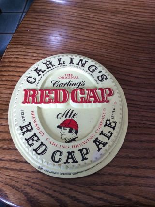 Vintage Carling Red Cap Ale Vacuform Beer Sign Waltham Ma Cleveland Oh Ohio