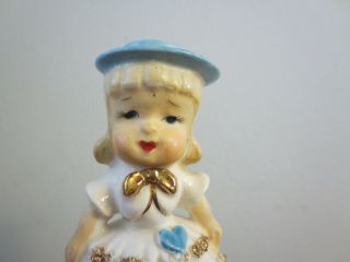 CUTE VINTAGE CHASE HAND PAINTED MADE IN JAPAN FAINT HEART GIRL FIGURINE 2