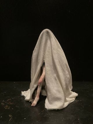 Miniature Dollhouse Sculpted Leg Coming Through Mirror 1/12 Scale Ghost - Wow -