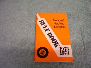 1973 - 1974 National Hockey League Official Rule Book Nhl