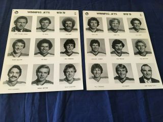 1978 - 79 Wha Winnipeg Jets Hockey Team - Issue Photos Bobby Hull Ted Green