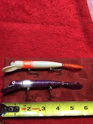2 Vintage Mann’s Jointed Worm Fishing Lure