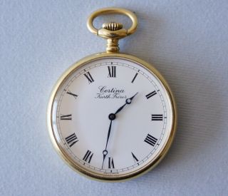 VINTAGE Certina pocket watch swiss made gold plated cal.  28 - 10 Ref.  860 3907 22 2