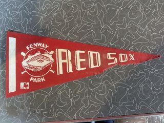 Vintage Boston Red Sox Fenway Park Felt Pennant Banner 70’s Mini - Pennant