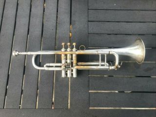 Antique York Trumpet Keyed In Bb W/ Mouthpiece And Case