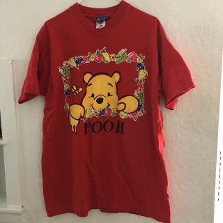 Winnie The Pooh Disney Vintage Single Stitch Xl T Shirt Red